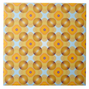 Unusual  Yellow Geometric Tile