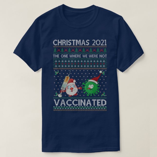 Unvaccinated 2021 Christmas Ugly Sweater Conservat (Design Front)