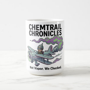 Unveil the Conspiracy: Chemtrail Chronicles Coffee Mug