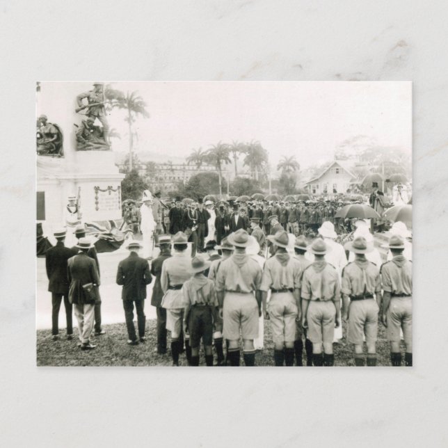 Unveiling of War Memorial Postcard (Front)