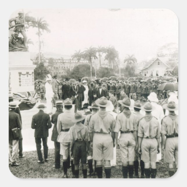 Unveiling of War Memorial Square Sticker (Front)