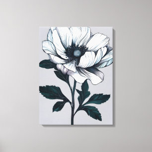 Unveiling the Anemone Canvas Print