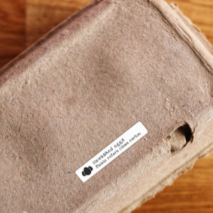 Unwashed Eggs Return Carton Washable Sticker Label