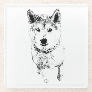 Unwavering Gaze Glass Coaster