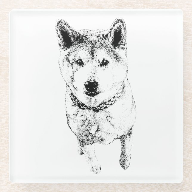 Unwavering Gaze Glass Coaster (Front)