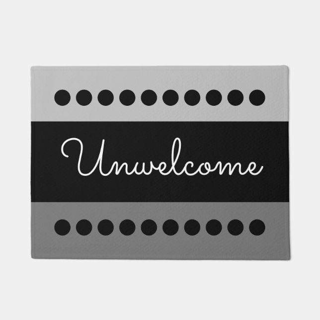 Unwelcome Crotchety Door Mat (Front)