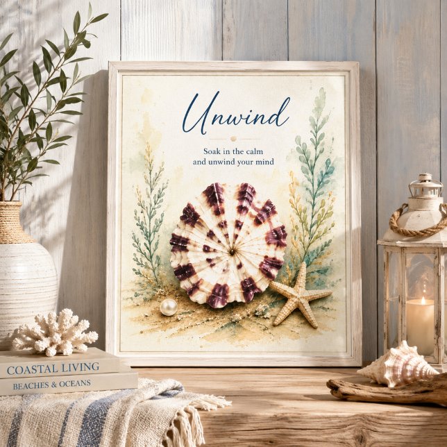 Unwind Seashell and Starfish Wall Art (Creator Uploaded)