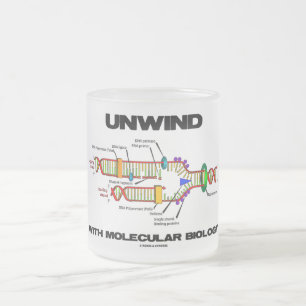 Unwind With Molecular Biology (DNA Replication) Frosted Glass Coffee Mug