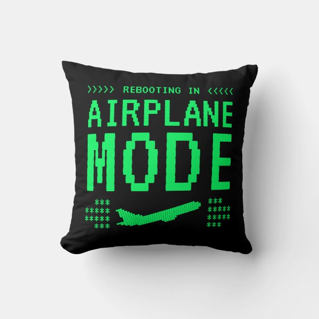 Unwind with Our Airplane Mode Decorative Pillow (Front)