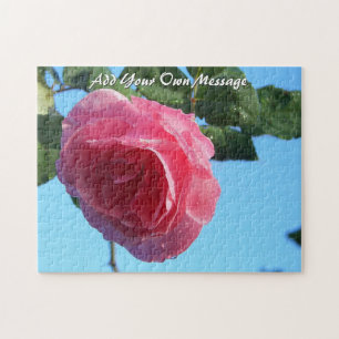 Unwind with Our Stunning Customisable Pink Rose Jigsaw Puzzle