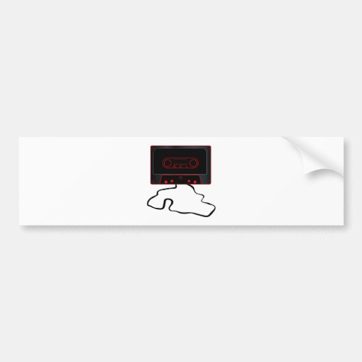 Image of Unwound Black Audio Cassette Bumper Sticker