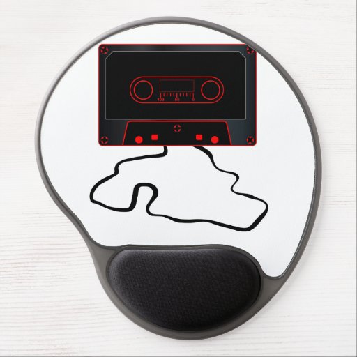 Image of Unwound Black Audio Cassette Gel Mouse Mat
