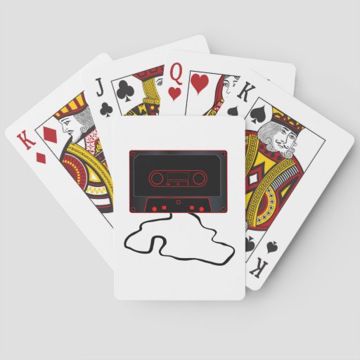 Image of Unwound Black Audio Cassette Playing Cards