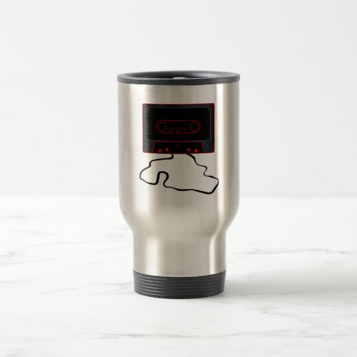 Image of Unwound Black Audio Cassette Travel Mug