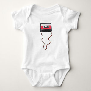 Unwound Cassette Tape Mixtape Retro Vintage Baby Bodysuit