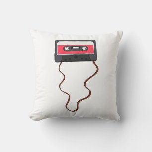 Unwound Cassette Tape Mixtape Retro Vintage Cushion