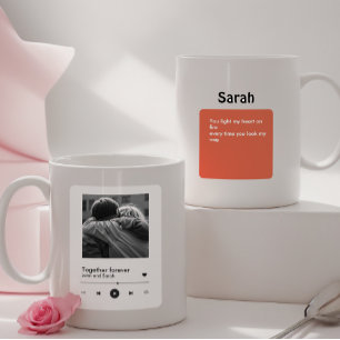 Unwrap Love: Spotify-Inspired Couples Gift for Val Coffee Mug