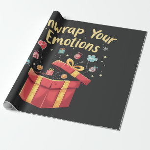 Unwrap your emotions Christmas Mental Health Xmas  Wrapping Paper