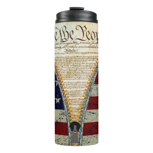 Unzip - The US Constitution Thermal Tumbler (Front)