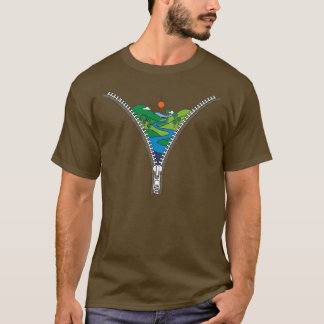 Unzipping Nature - Minimalist Unisex T-shirt