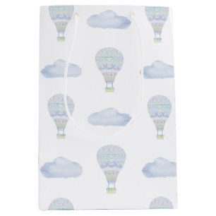 Up and Away Hot Air Balloon Baby Shower Medium Gift Bag