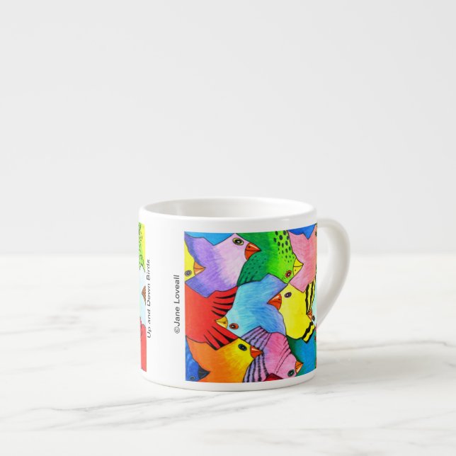 Up and Down Birds Espresso Mug (Front Right)