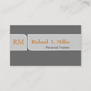 Up and Down Professional Classic Plain Simple Grey Business Card