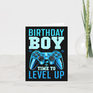 Up Birthday Boy Matching Gamer Party - Clic Fit1  Card