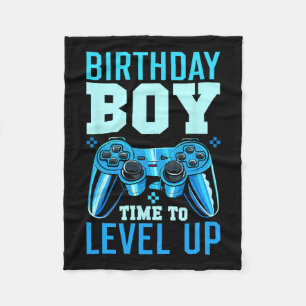 Up Birthday Boy Matching Gamer Party - Clic Fit1 Fleece Blanket