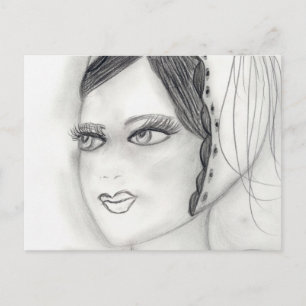 Up Close Flapper Postcard