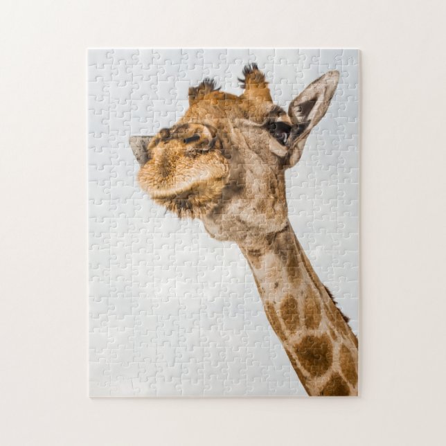 Up Close Portrait of a Giraffe Jigsaw Puzzle (Vertical)