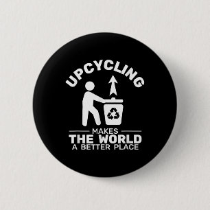 Up-cycling Recycling Environmental Protection 6 Cm Round Badge