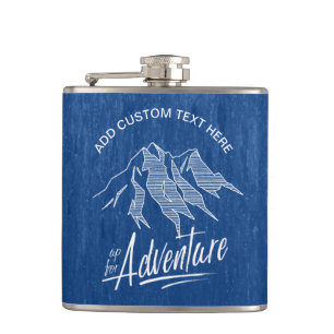 Up For Adventure Mountains ID358 Hip Flask