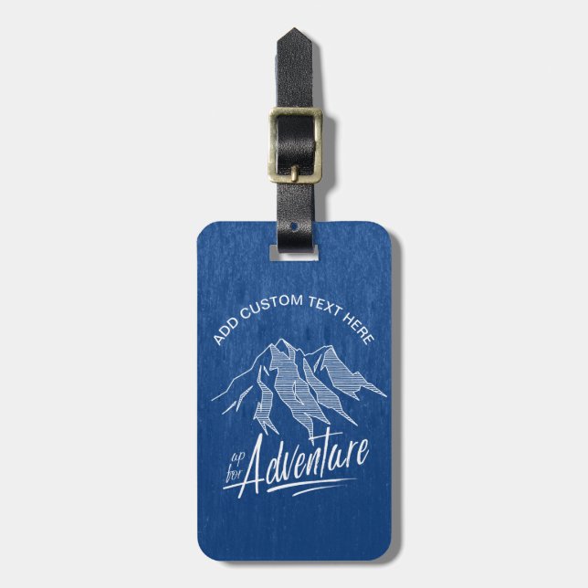 Up For Adventure Mountains ID358 Luggage Tag (Front Vertical)