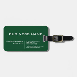 Up Forest Green Modern Professional Contemporary Luggage Tag