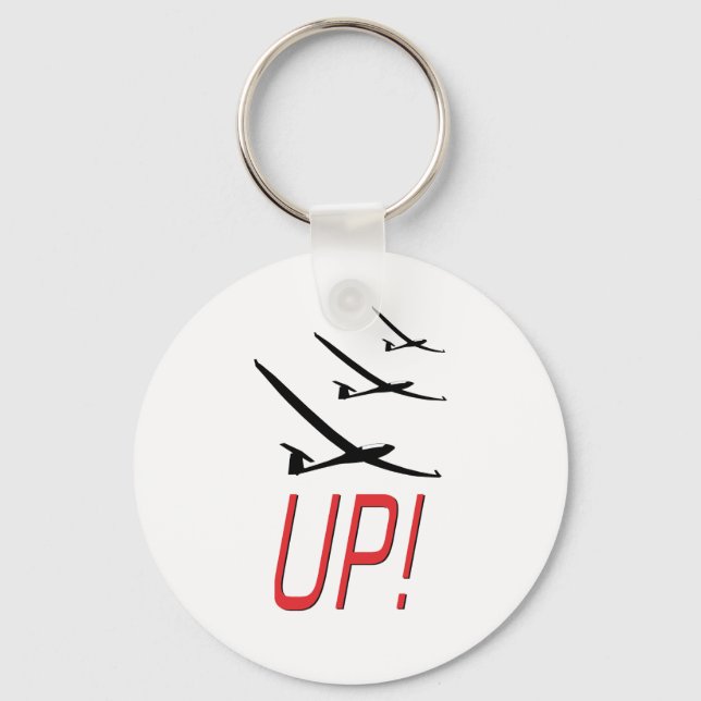 UP! Glider Sailplane Key Ring (Front)