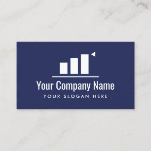 Up going graph company logo business card template