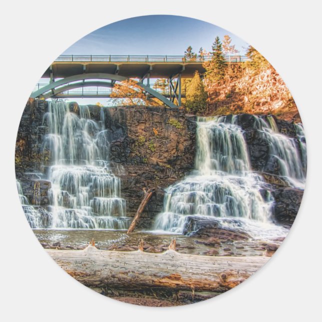 Up Gooseberry Falls Classic Round Sticker (Front)