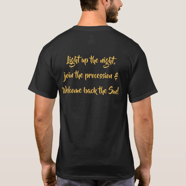 Up Helly Aa! with Light up the Night Text T-Shirt (Back)