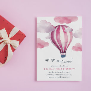 Up in the Air Kids Birthday Party Invitation