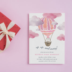 Up in the Air Kids Birthday Party Invitation