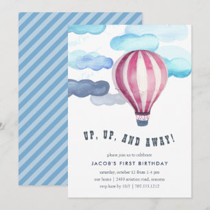 Up in the Air Kids Birthday Party Invitation