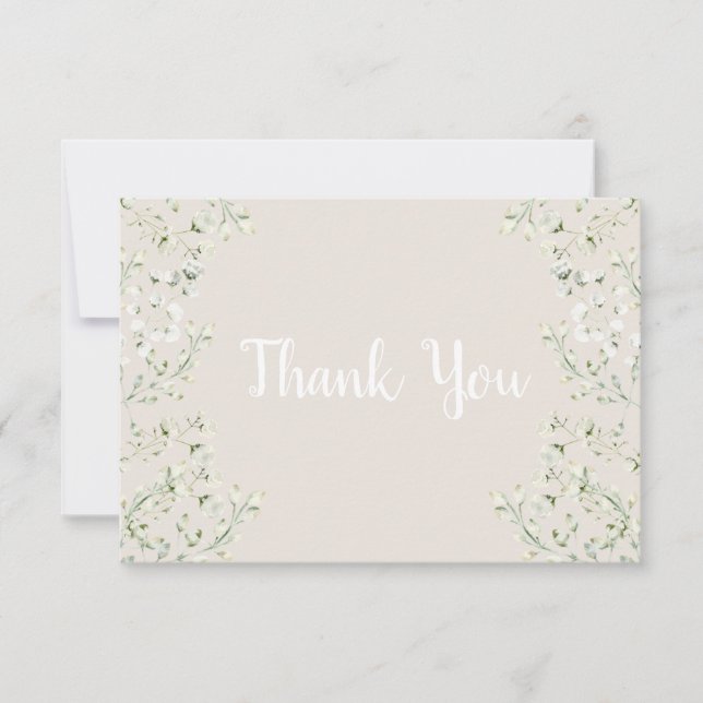 Up in the Clouds Baby Shower Thank You Card (Front)