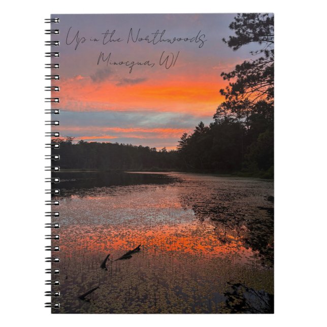 Up in the Northwoods Lake Photo Notebook (Front)
