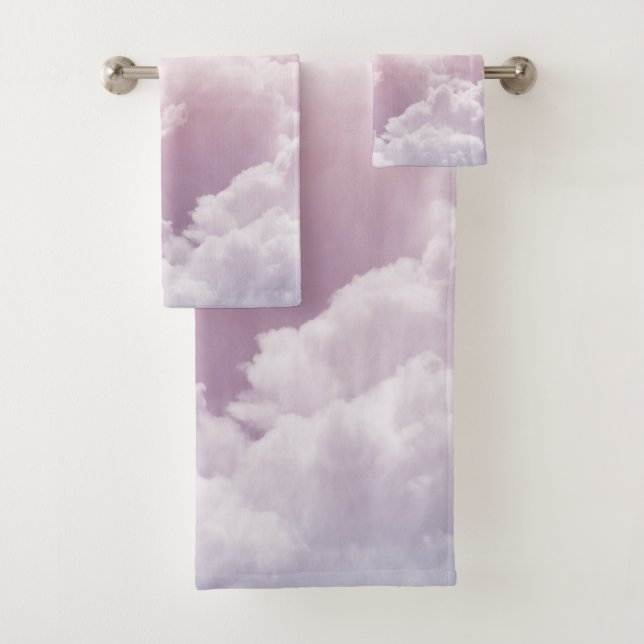 Up in the Pastel Clouds 1 Bath Towel Set (Insitu)
