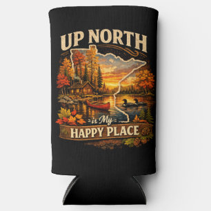Up North Minnesota Cabin Sunset – Rustic Lake Life Seltzer Can Cooler