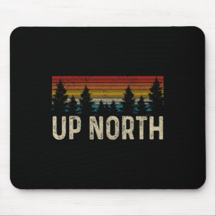 Up North Vintage Hiking Nature Camping Alaska Pnw  Mouse Mat