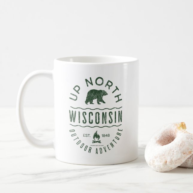 Up North Wisconsin Coffee Mug (With Donut)