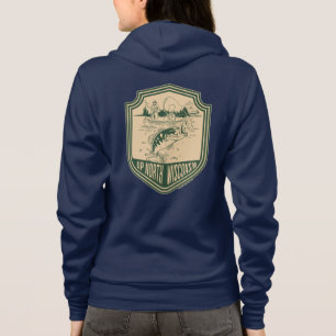 Up North Wisconsin Fishing Badge Hoodie