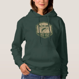 Up North Wisconsin Fishing Badge Hoodie